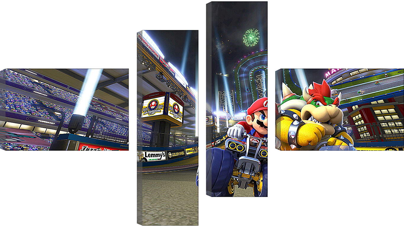 Модульная картина - Mario Kart 8
