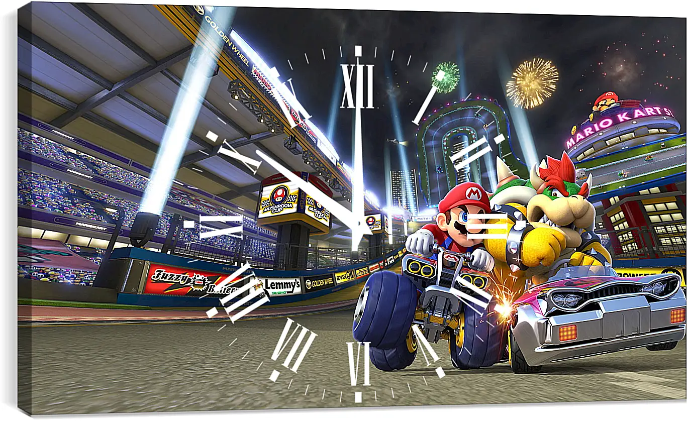 Часы картина - Mario Kart 8
