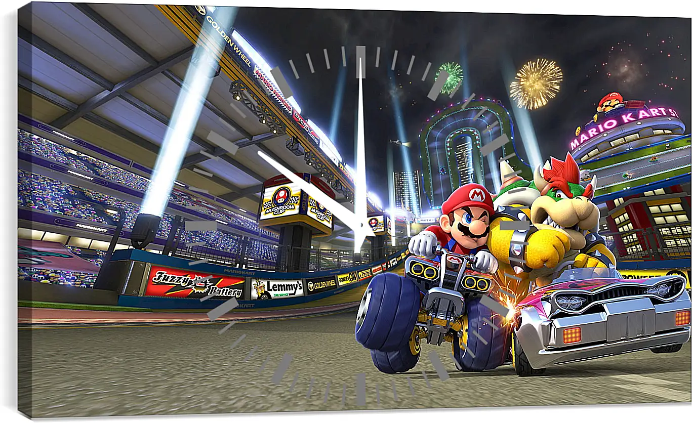 Часы картина - Mario Kart 8
