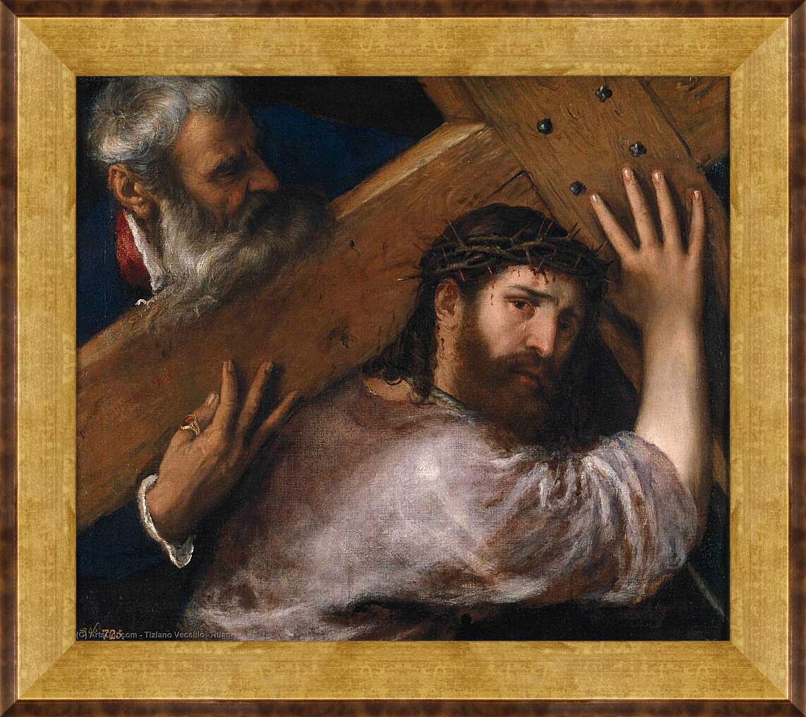 Картина в раме - Несение креста. Тициан Вечеллио
