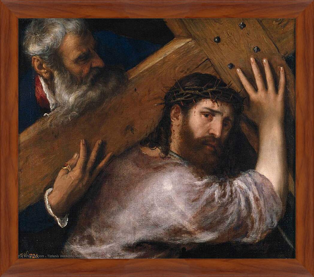 Картина в раме - Несение креста. Тициан Вечеллио
