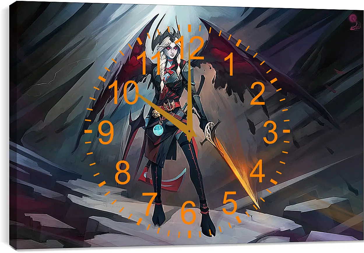 Часы картина - DotA 2, артпостер.