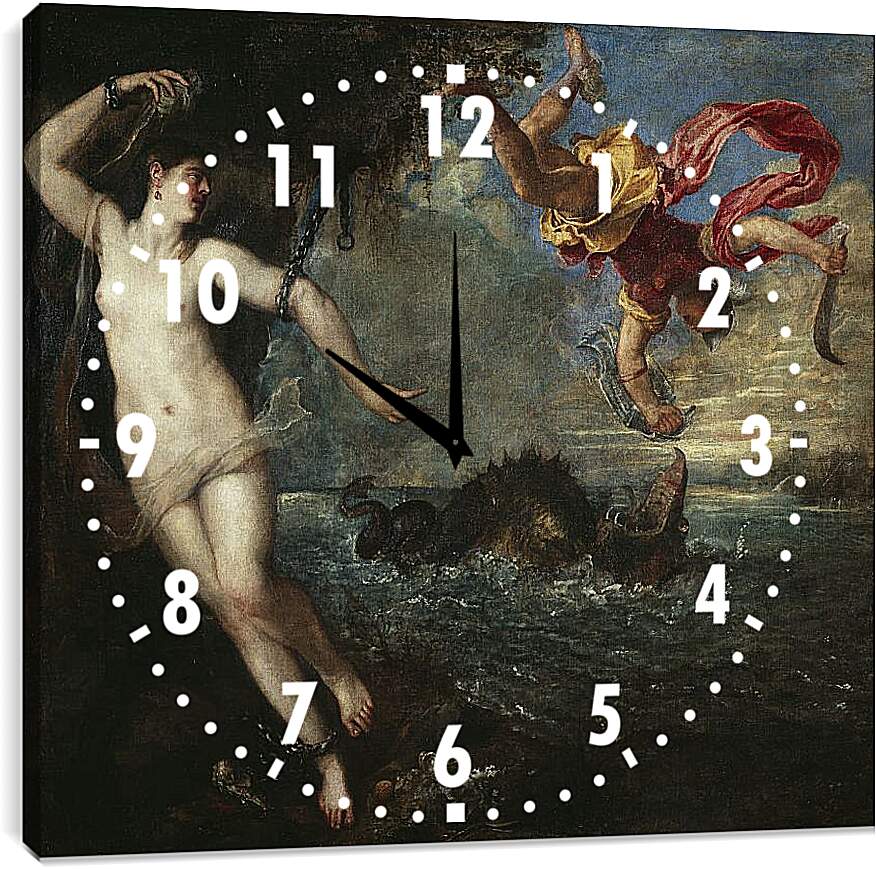 Часы картина - Персей и Андромеда. Тициан Вечеллио
