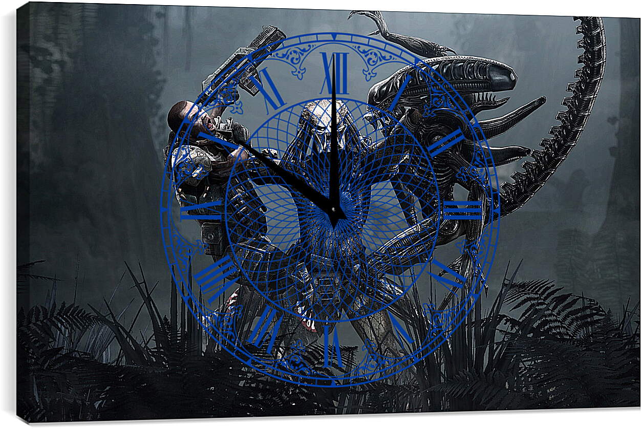 Часы картина - Aliens Vs. Predator
