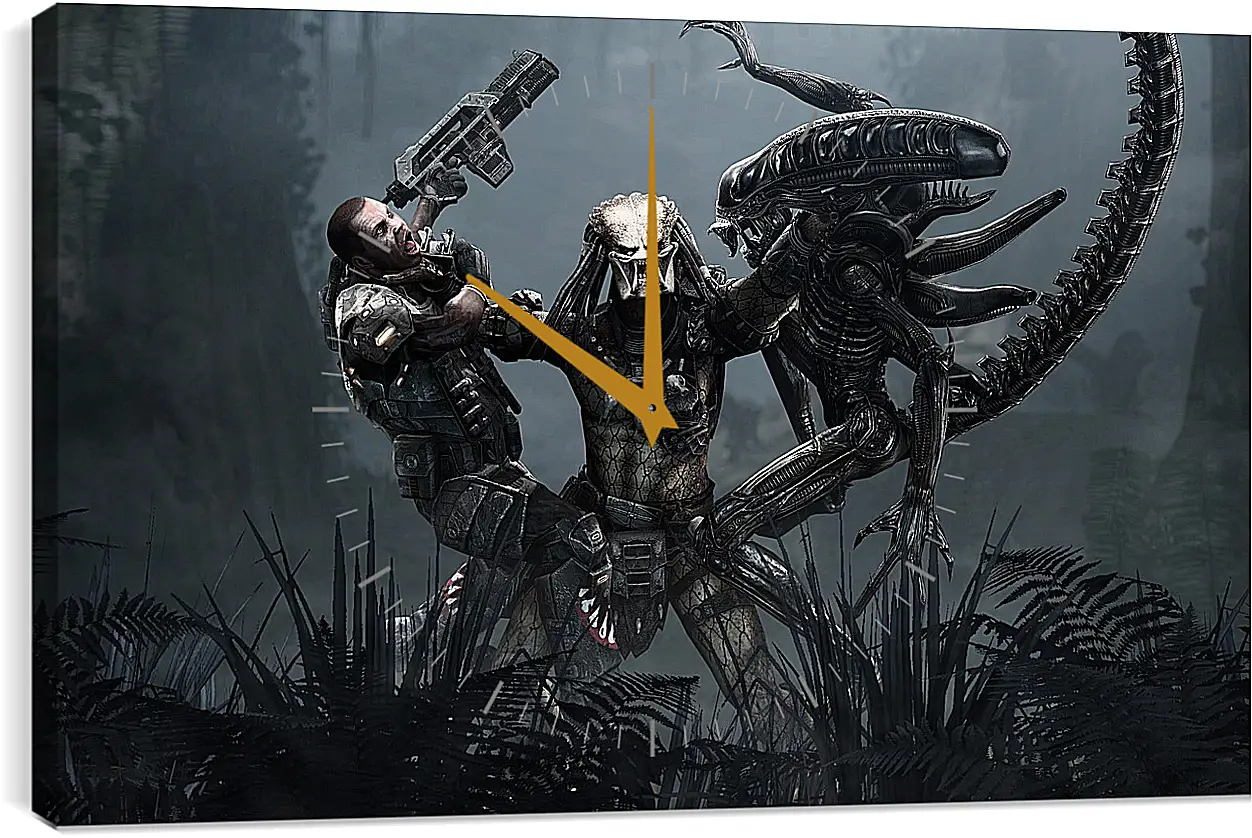 Часы картина - Aliens Vs. Predator
