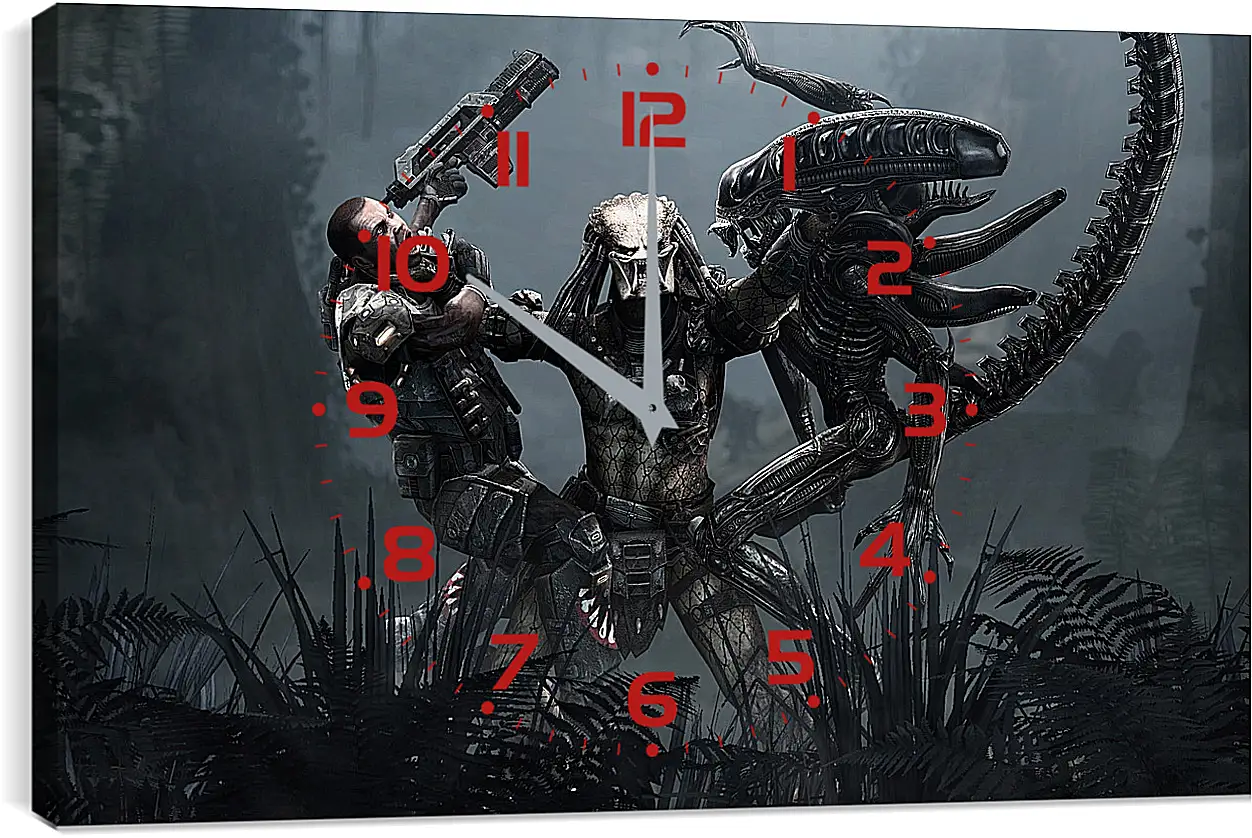 Часы картина - Aliens Vs. Predator
