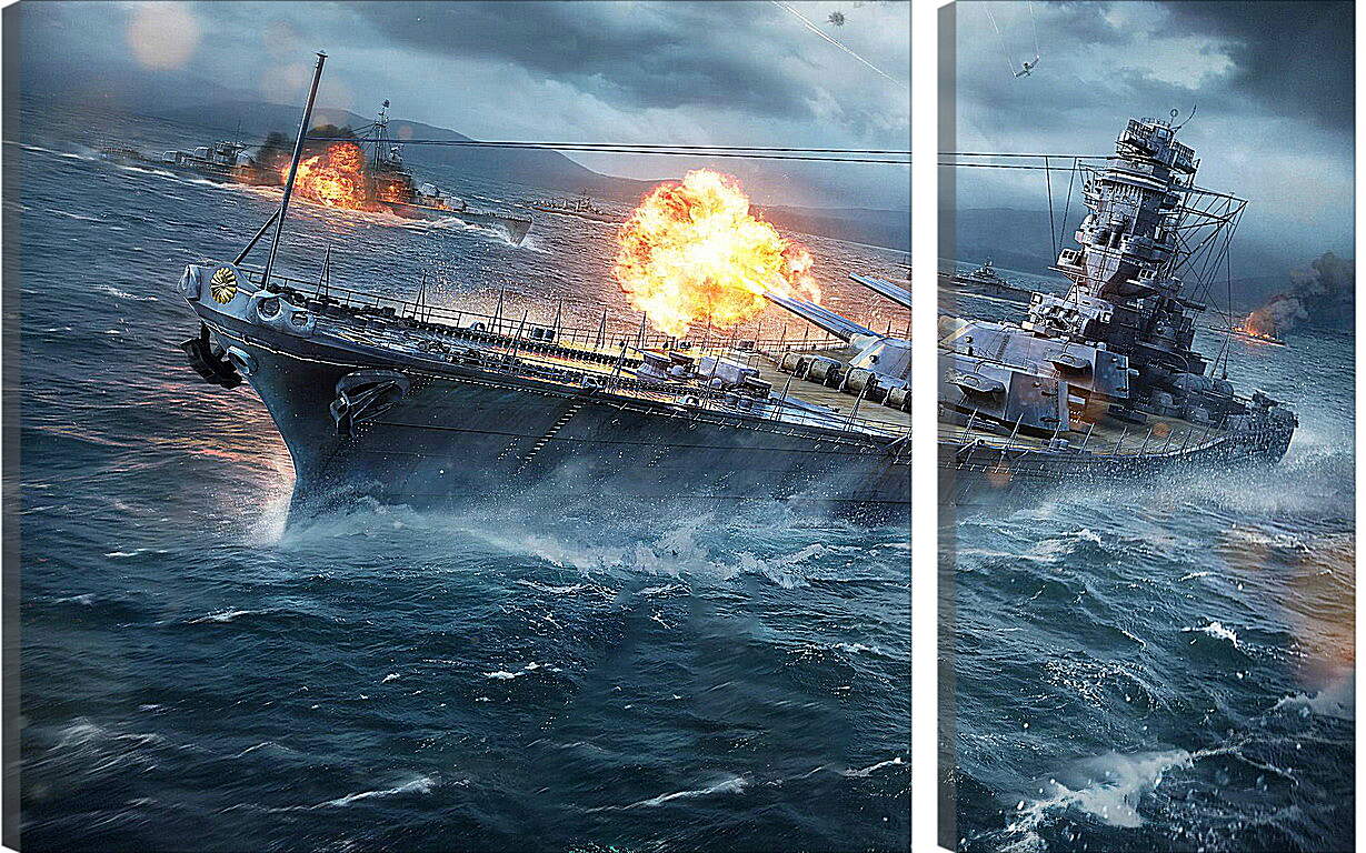 Модульная картина - World Of Warships
