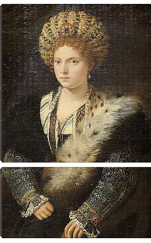 Модульная картина - Портрет Изабеллы д`Эсте. Тициан Вечеллио
