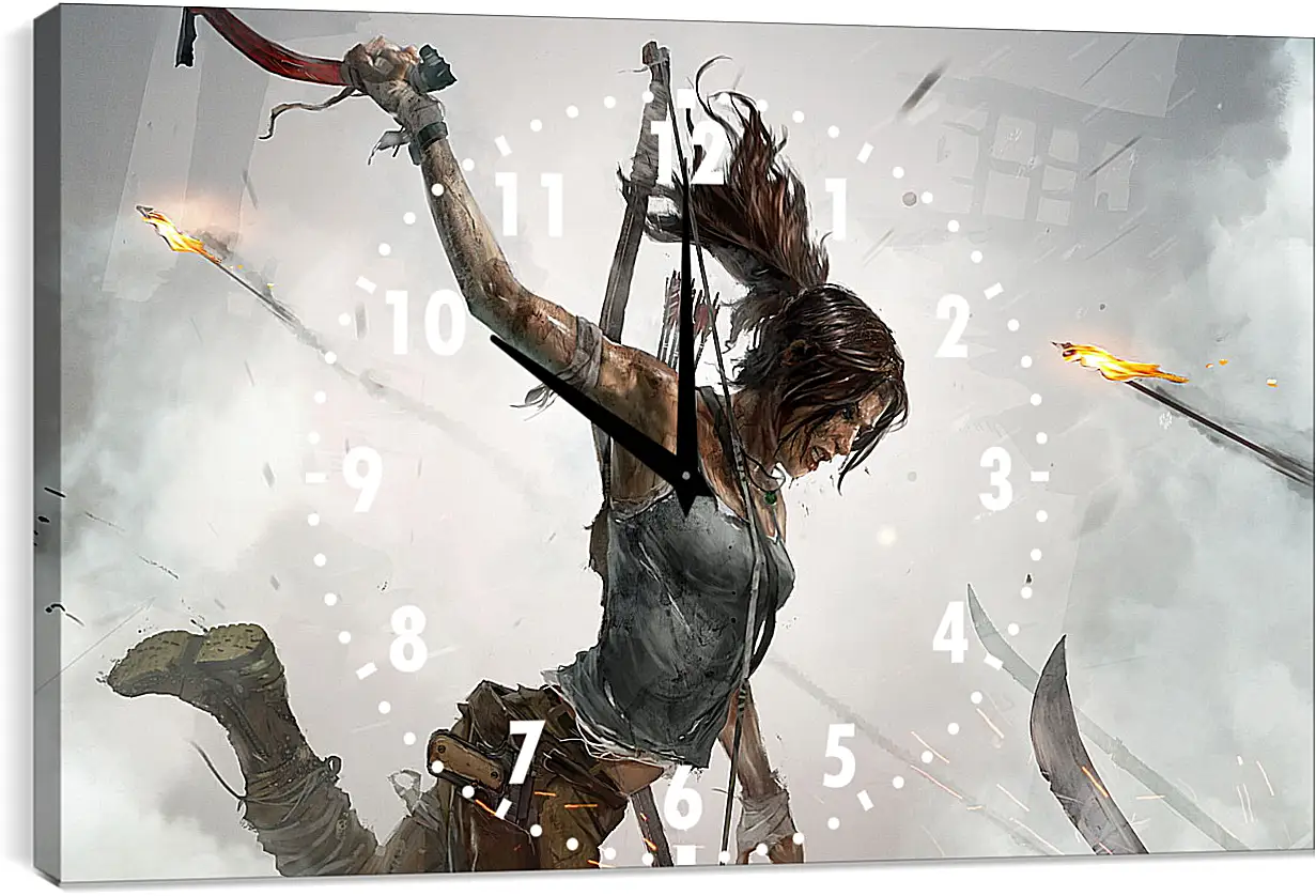 Часы картина - Tomb Raider