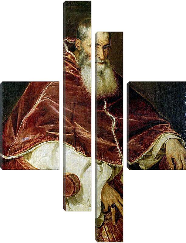 Модульная картина - Портрет Павла III. Тициан Вечеллио
