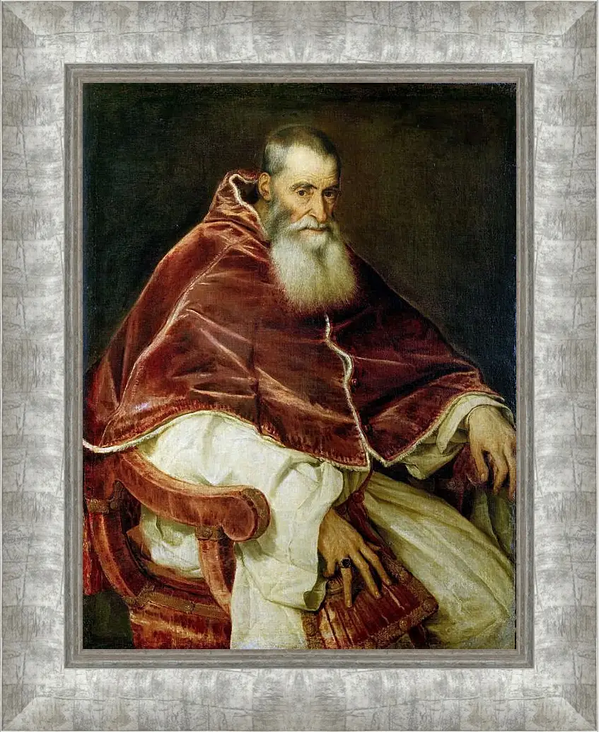 Картина в раме - Портрет Павла III. Тициан Вечеллио