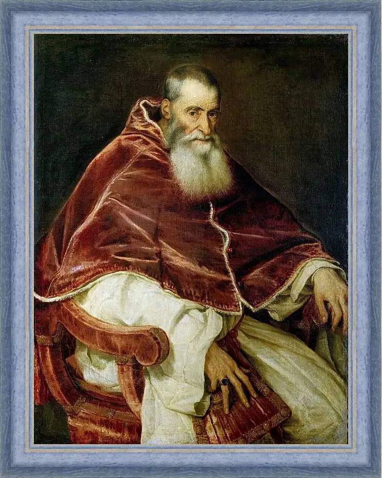 Картина в раме - Портрет Павла III. Тициан Вечеллио