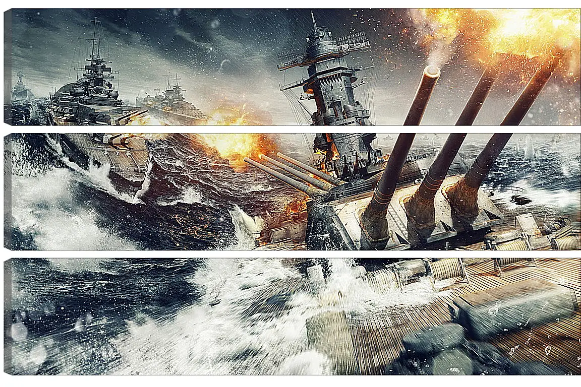 Модульная картина - World Of Warships