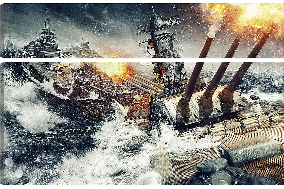 Модульная картина - World Of Warships