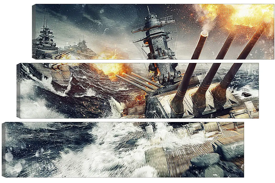 Модульная картина - World Of Warships