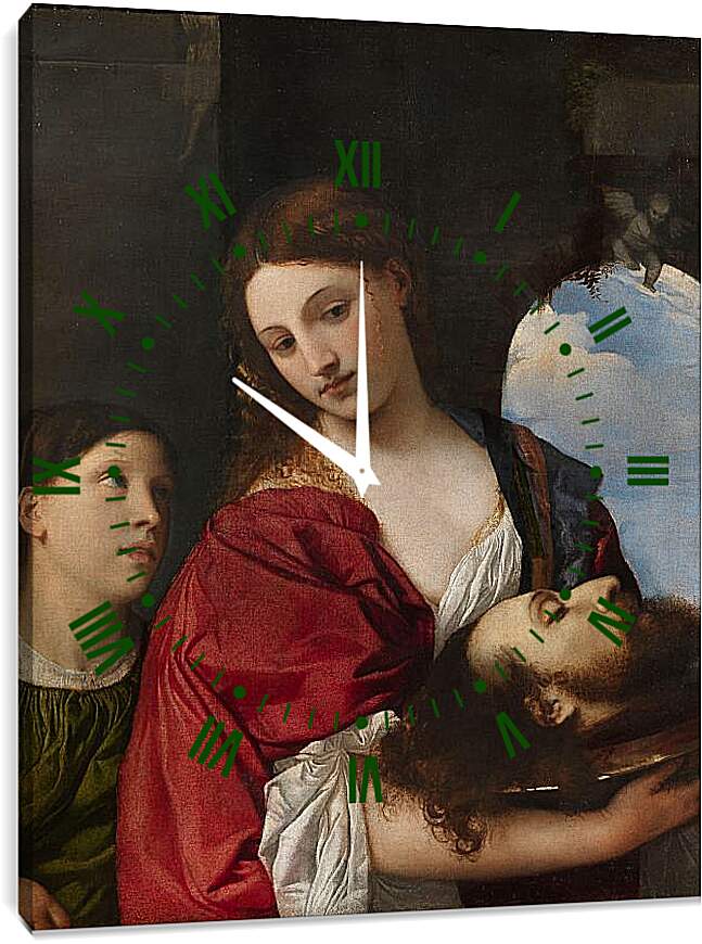 Часы картина - Саломея. Тициан Вечеллио
