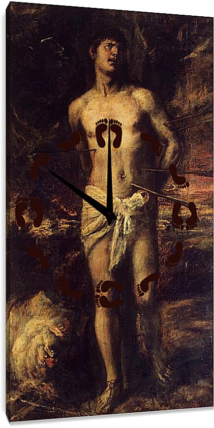Часы картина - Святой Себастьян. Тициан Вечеллио
