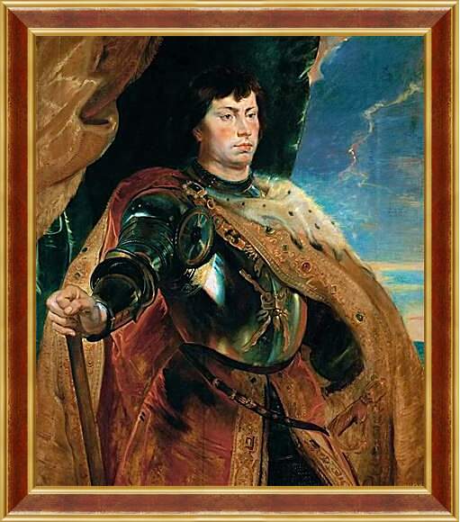 Картина в раме - Портрет Карла Смелого герцога Бургундского. Питер Пауль Рубенс
