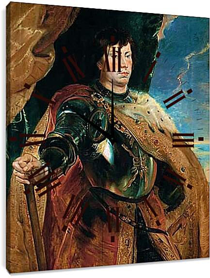 Часы картина - Портрет Карла Смелого герцога Бургундского. Питер Пауль Рубенс