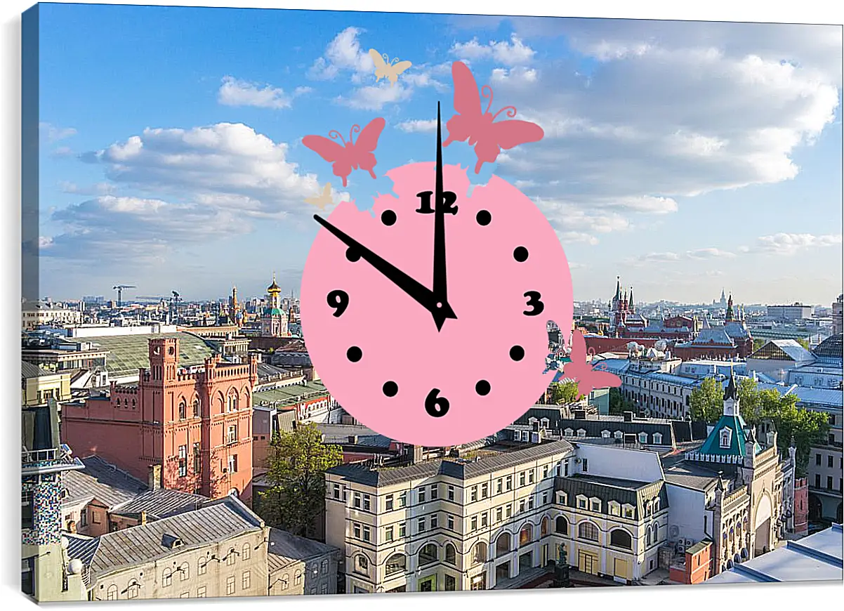 Часы картина - Солнечная Москва