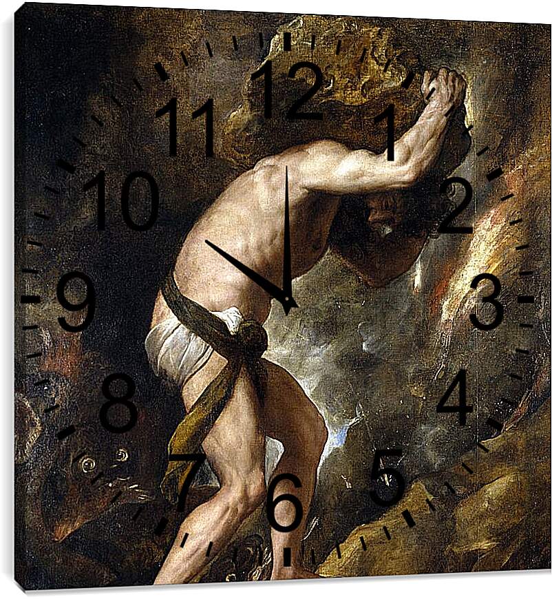 Часы картина - Сизиф. Тициан Вечеллио
