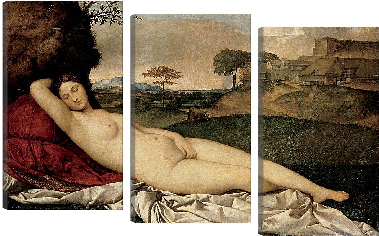 Модульная картина - Спящая Венера. Тициан Вечеллио
