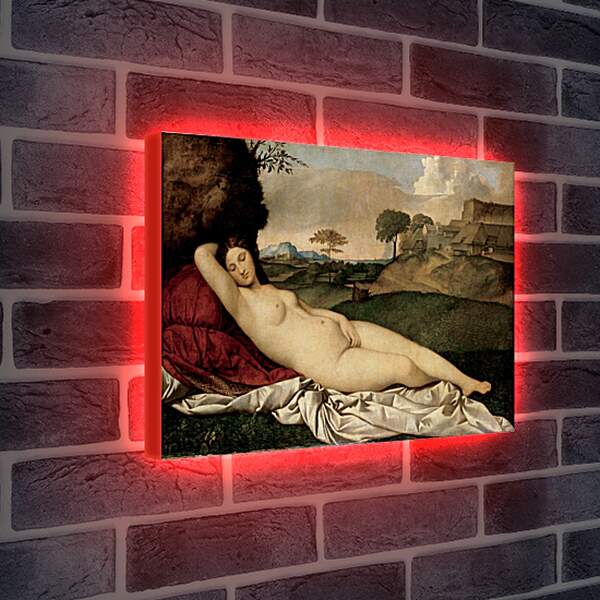 Лайтбокс световая панель - Спящая Венера. Тициан Вечеллио
