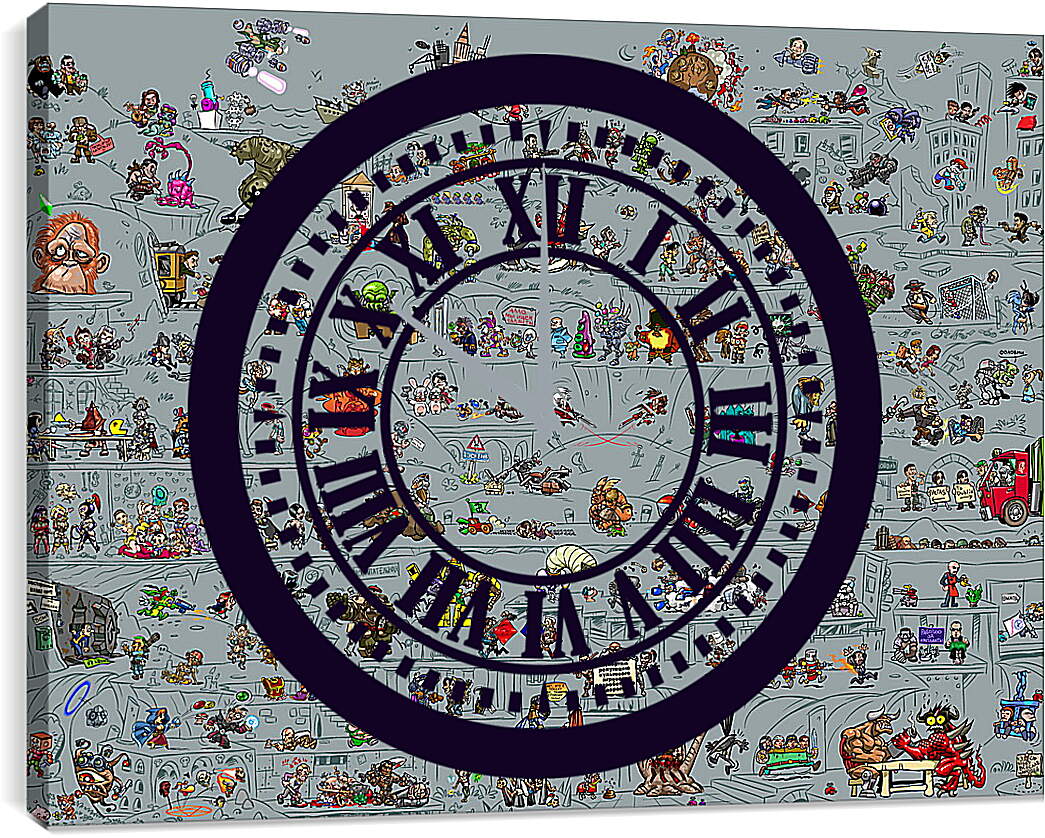 Часы картина - Collage

