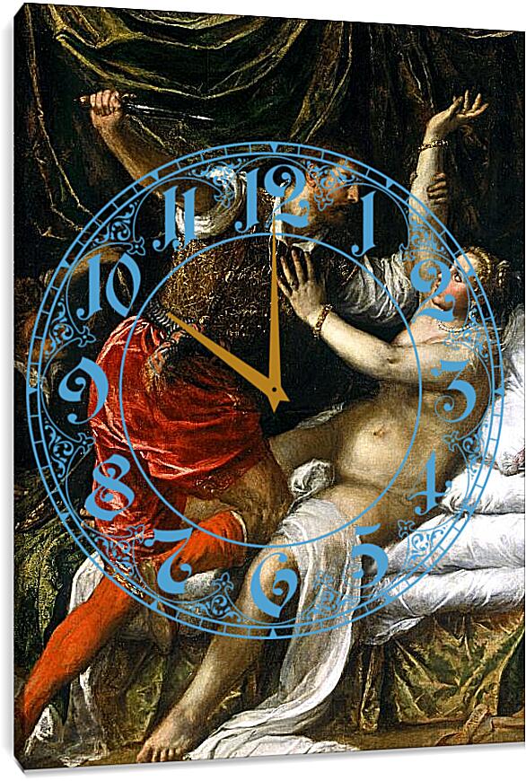 Часы картина - Тарквиний и Лукреция. Тициан Вечеллио
