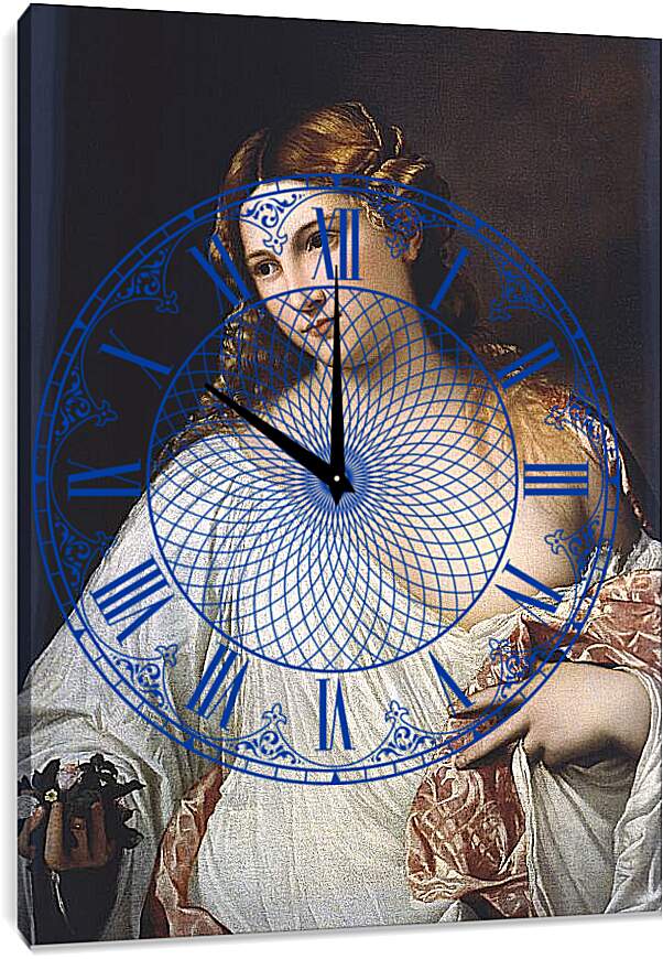 Часы картина - Флора. Тициан Вечеллио
