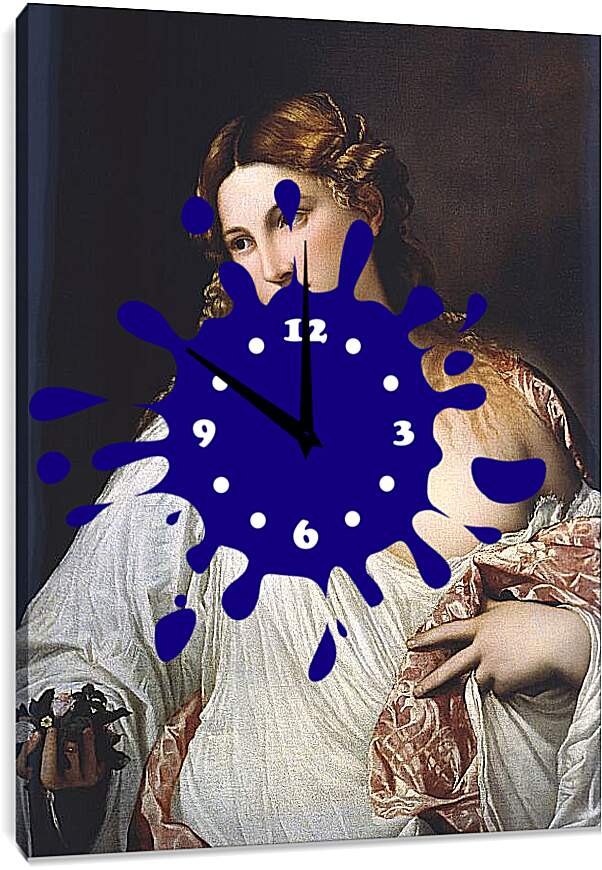 Часы картина - Флора. Тициан Вечеллио
