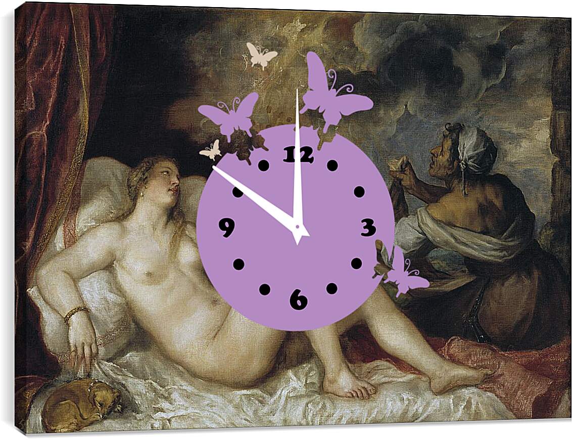 Часы картина - Даная. Тициан Вечеллио