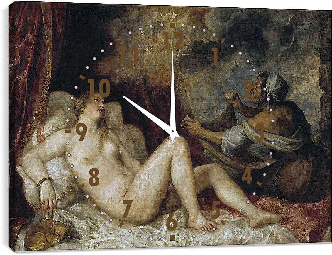 Часы картина - Даная. Тициан Вечеллио