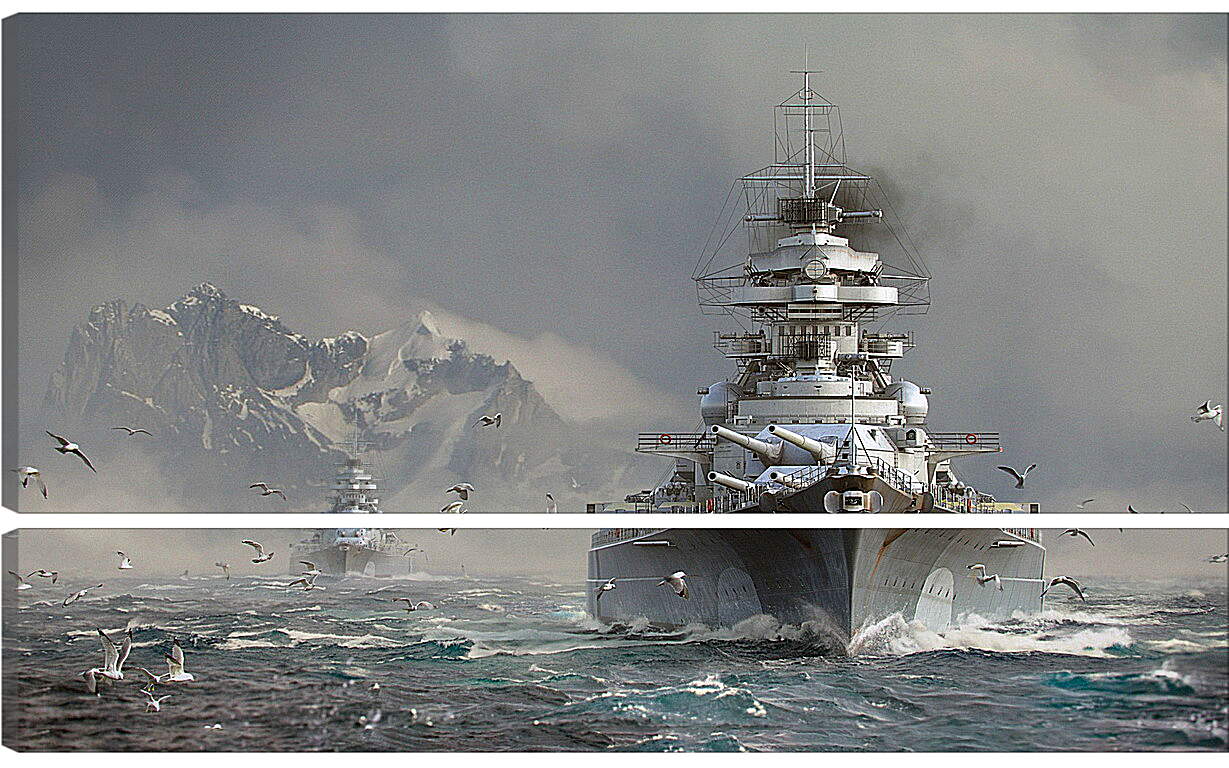 Модульная картина - World Of Warships