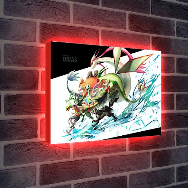 Лайтбокс световая панель - Pokémon Omega Ruby And Alpha Sapphire
