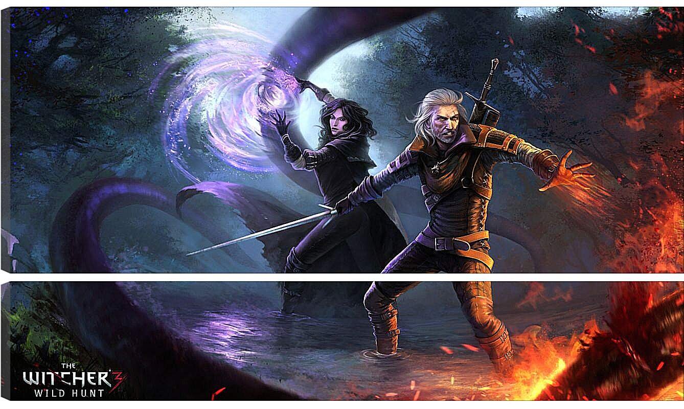 Модульная картина - The Witcher 3 (Ведьмак), Геральт из Ривии и Йеннифер