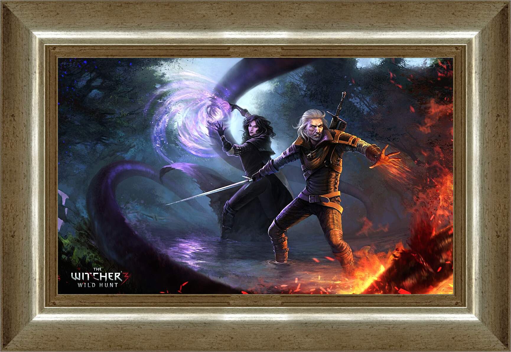 Картина в раме - The Witcher 3 (Ведьмак), Геральт из Ривии и Йеннифер