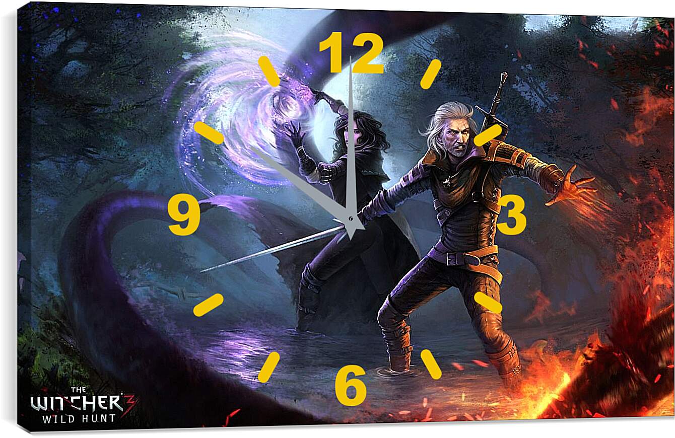 Часы картина - The Witcher 3 (Ведьмак), Геральт из Ривии и Йеннифер