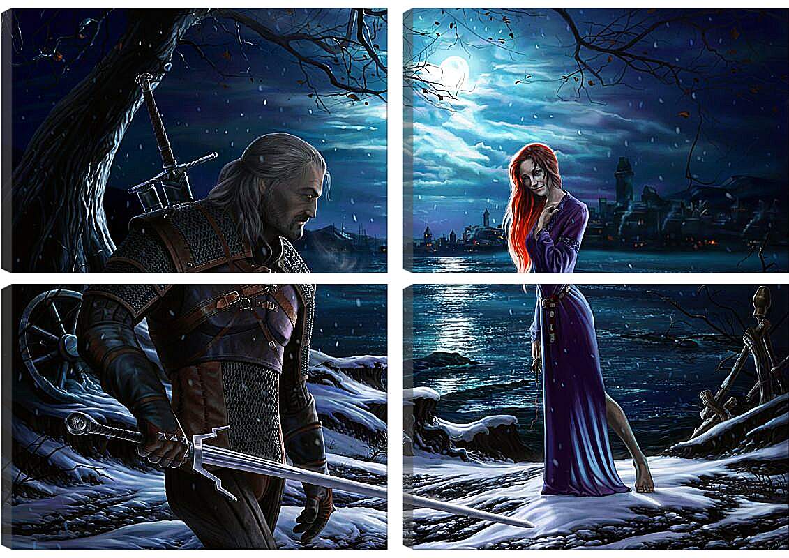 Модульная картина - The Witcher (Ведьмак), Геральт и Трисс