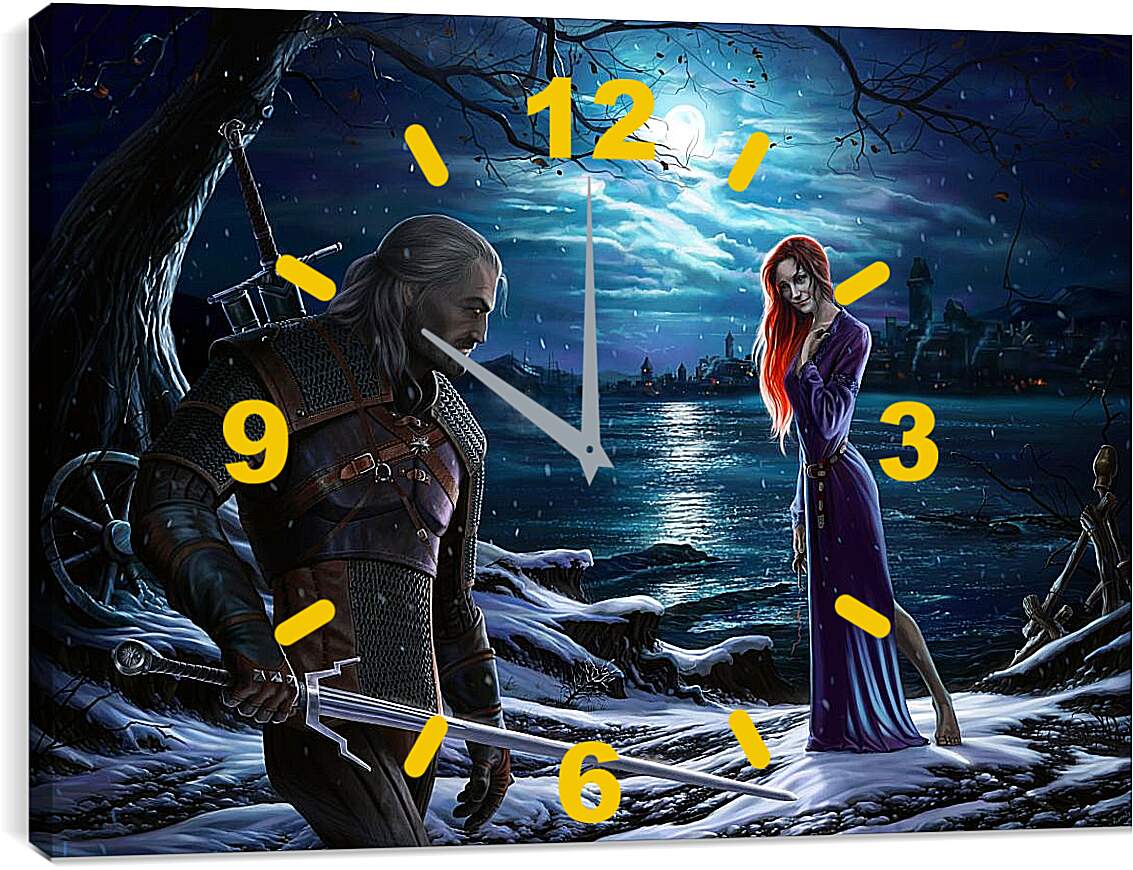 Часы картина - The Witcher (Ведьмак), Геральт и Трисс