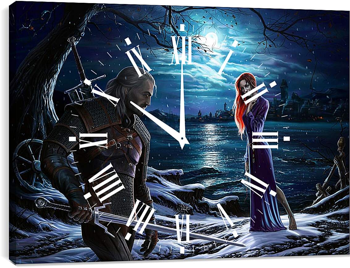Часы картина - The Witcher (Ведьмак), Геральт и Трисс