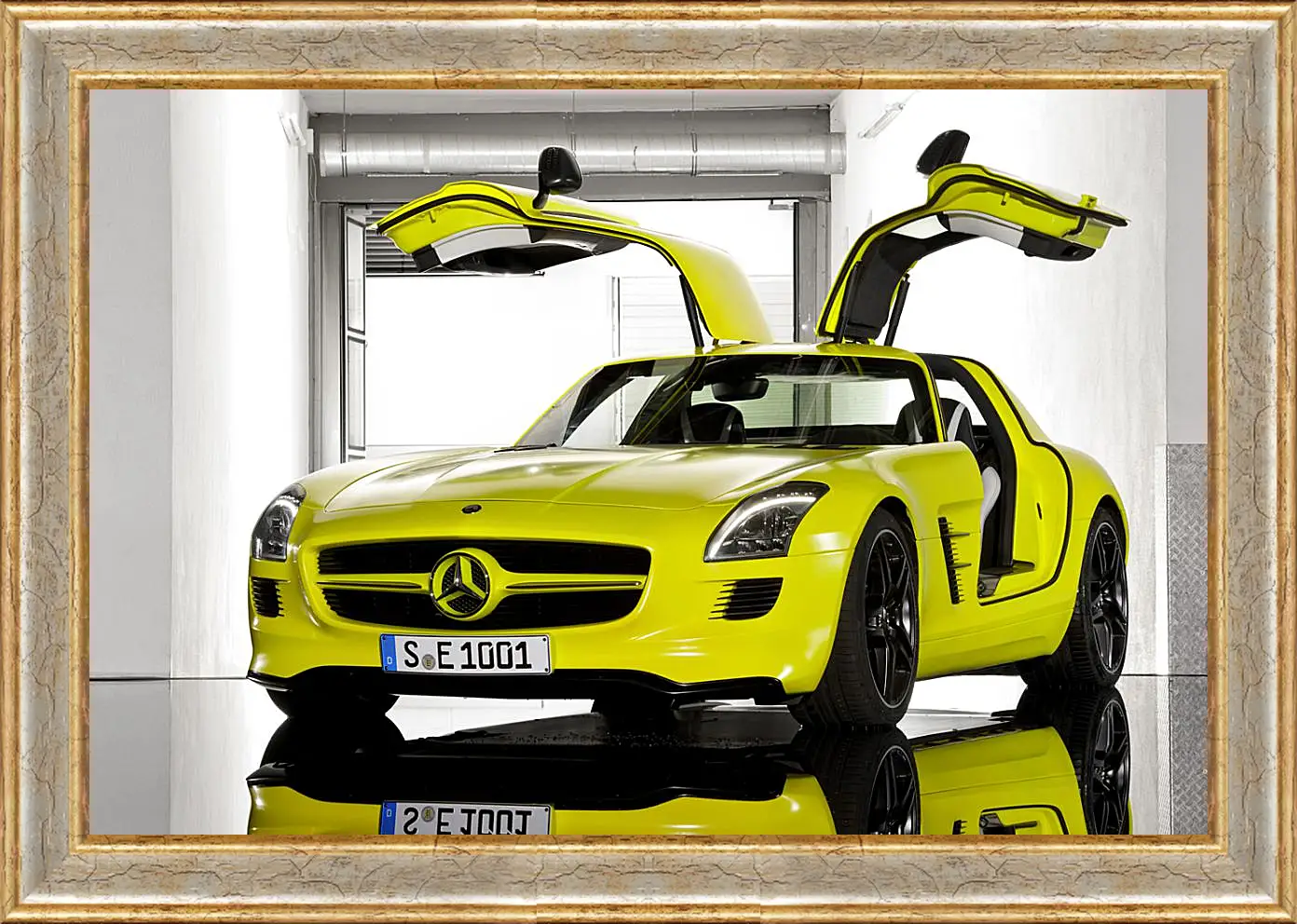 Картина в раме - Mercedes SLS AMG