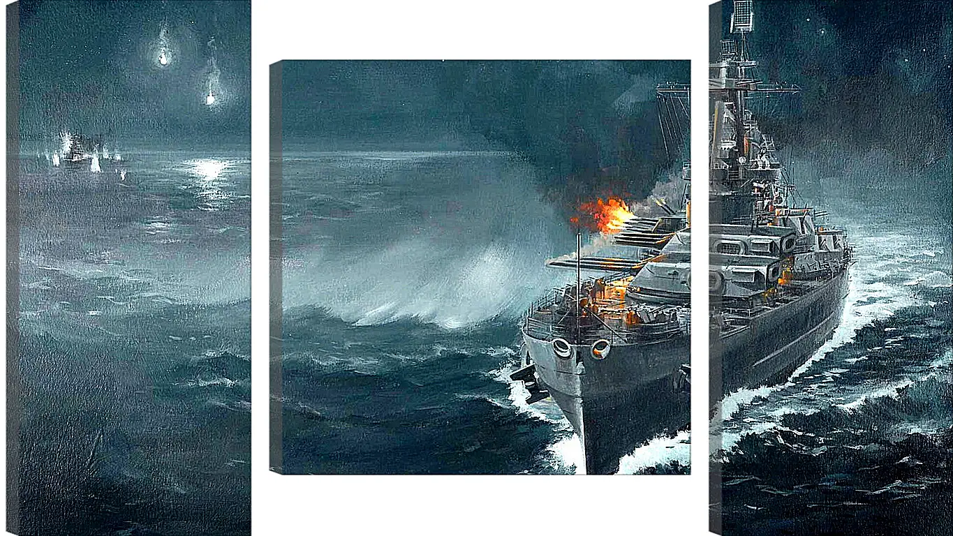 Модульная картина - World Of Warships