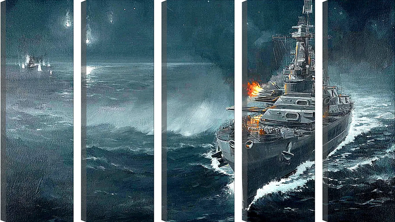 Модульная картина - World Of Warships