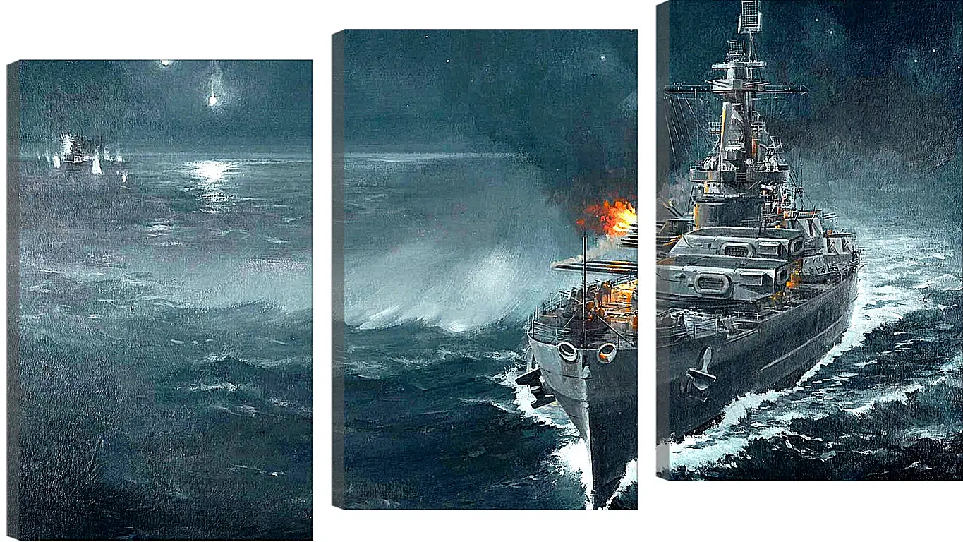 Модульная картина - World Of Warships