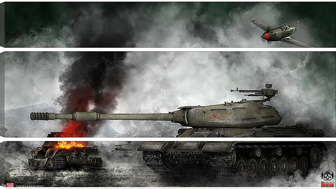 Модульная картина - World Of Tanks