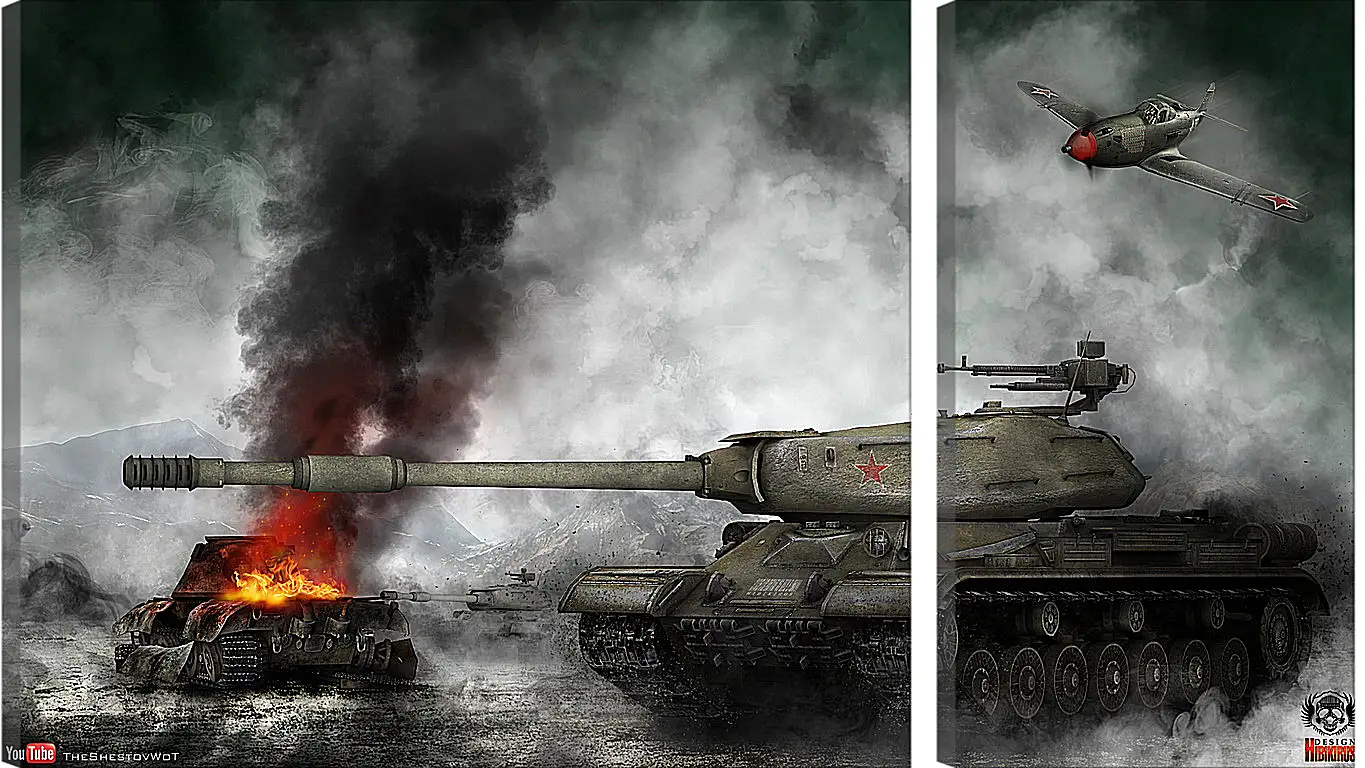 Модульная картина - World Of Tanks