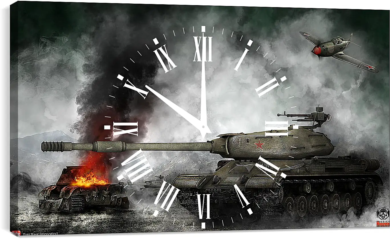 Часы картина - World Of Tanks