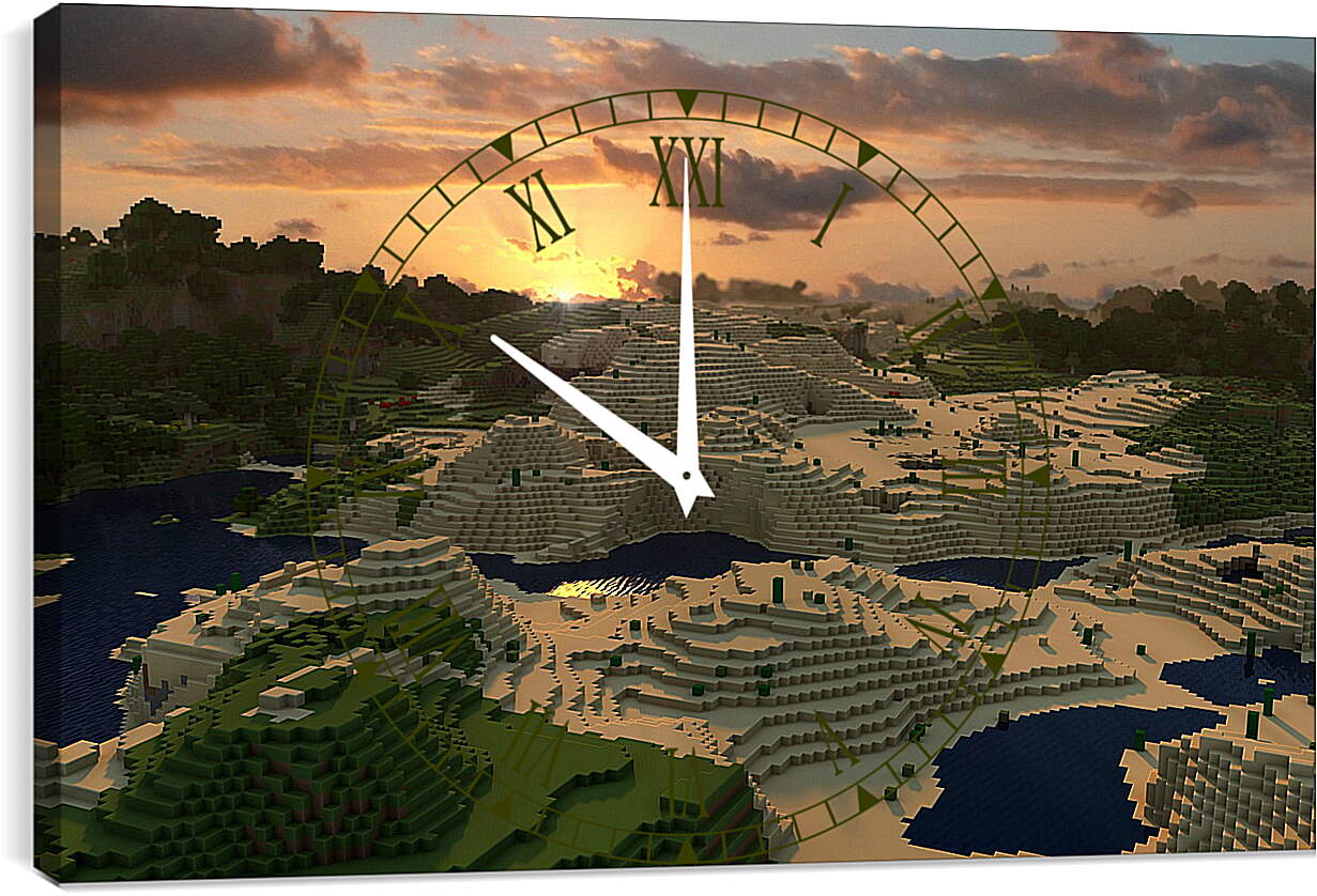 Часы картина - Minecraft