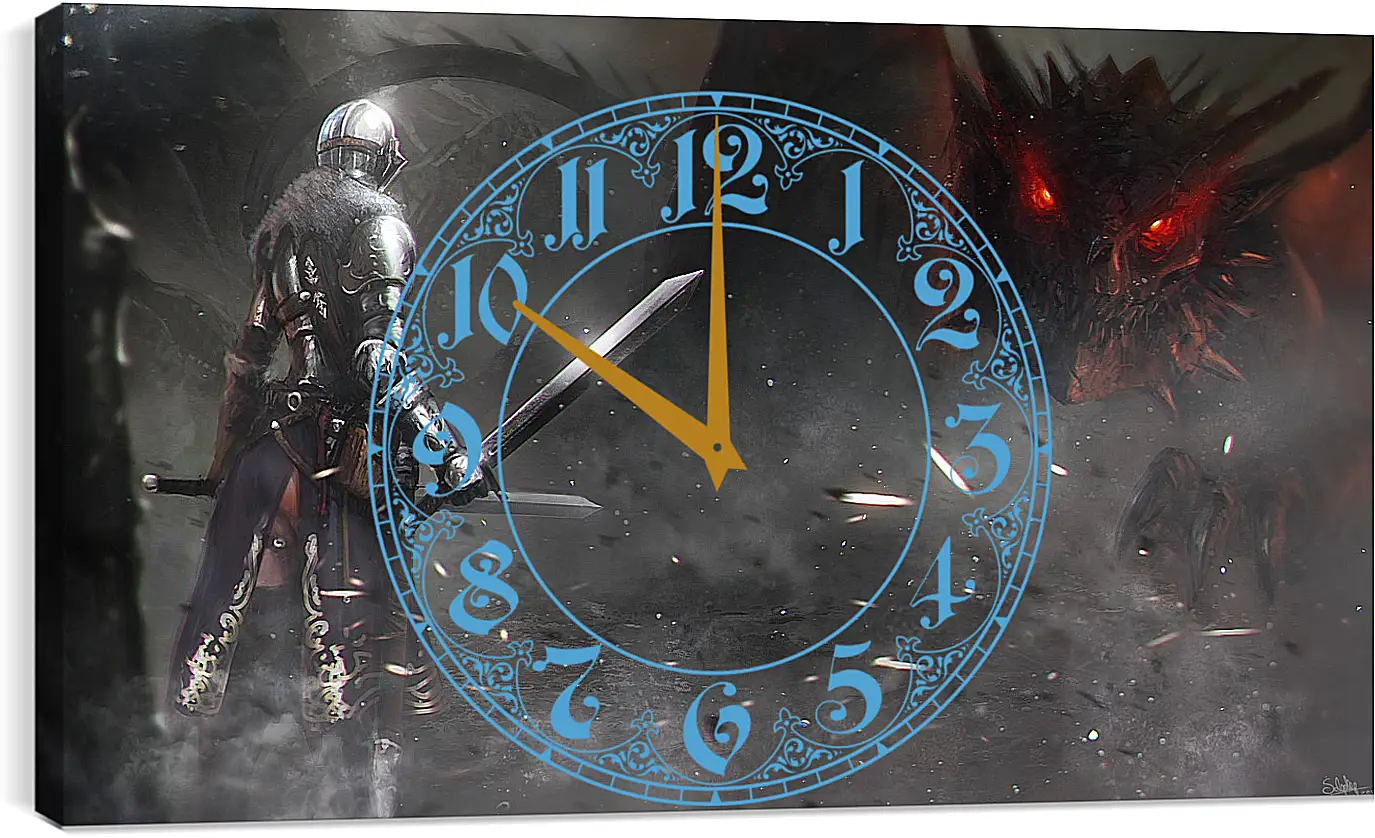 Часы картина - Dark Souls II
